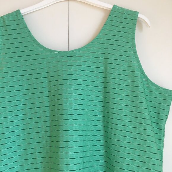 Vintage Sea Green Two Layer Scale Texture Tank Top - Picture 6 of 13